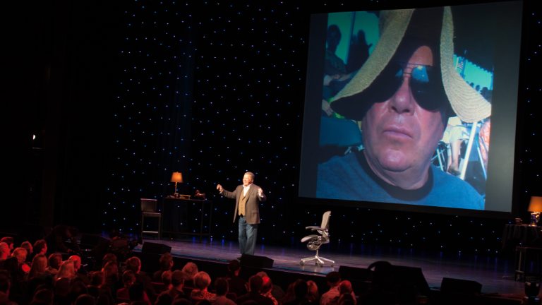 The audience lapped up Shatner's anecdotes.   