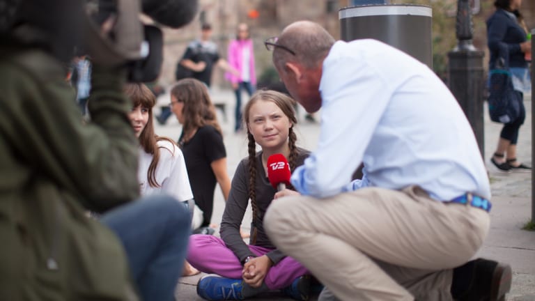 Greta Thunberg, the 15-year-old Swedish student whose 'school strike' has drawn international attention and many followers.