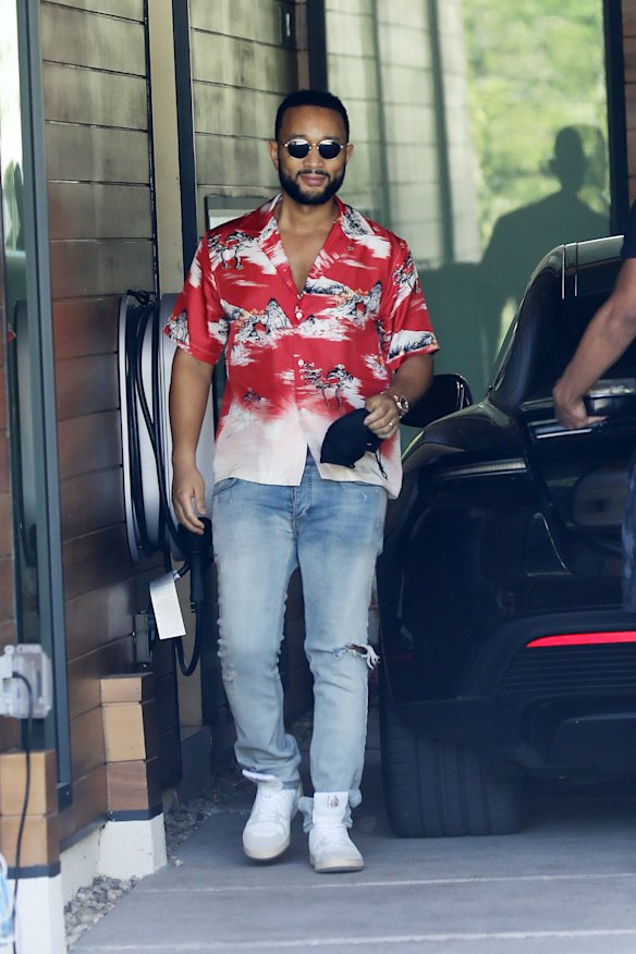 Singer John Legend embracing his inner daggy dad.