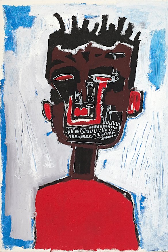 Jean-Michel Basquiat, Self portrait 1984; 
acrylic and oilstick on paper.