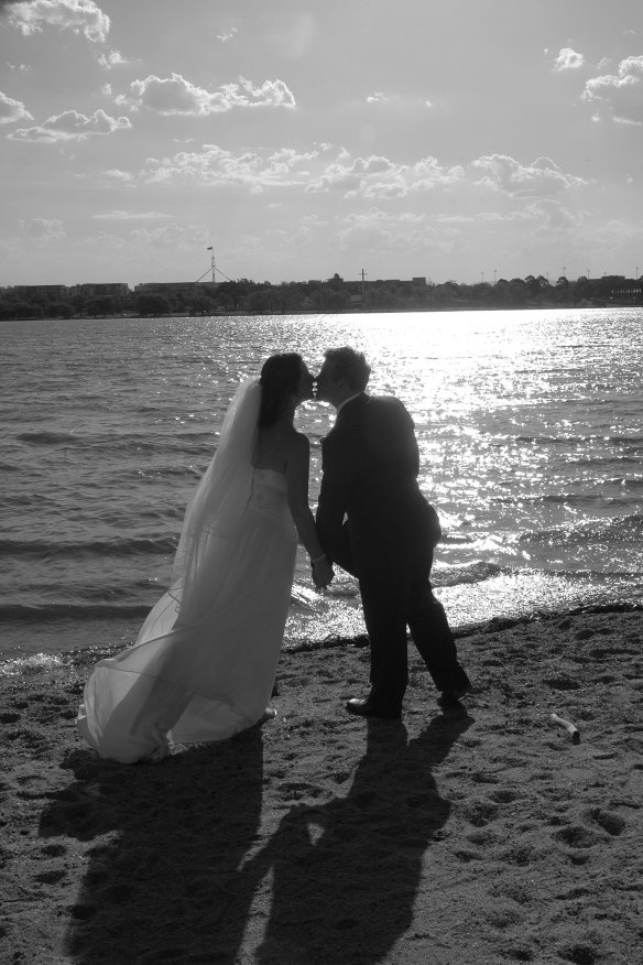 Love on the shores of Lake Burley Griffin.