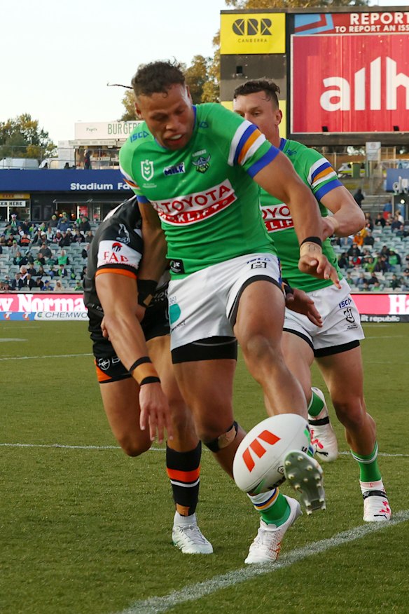 Canberra’s Sebastian Kris had an eventful afternoon.