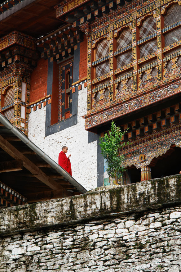 Trongsa Dzong is vividly painted with eye-popping murals to out-wow anything else in this otherworldly Himalayan destination.