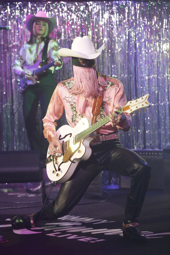 Orville Peck onstage on Jimmy Kimmel Live!