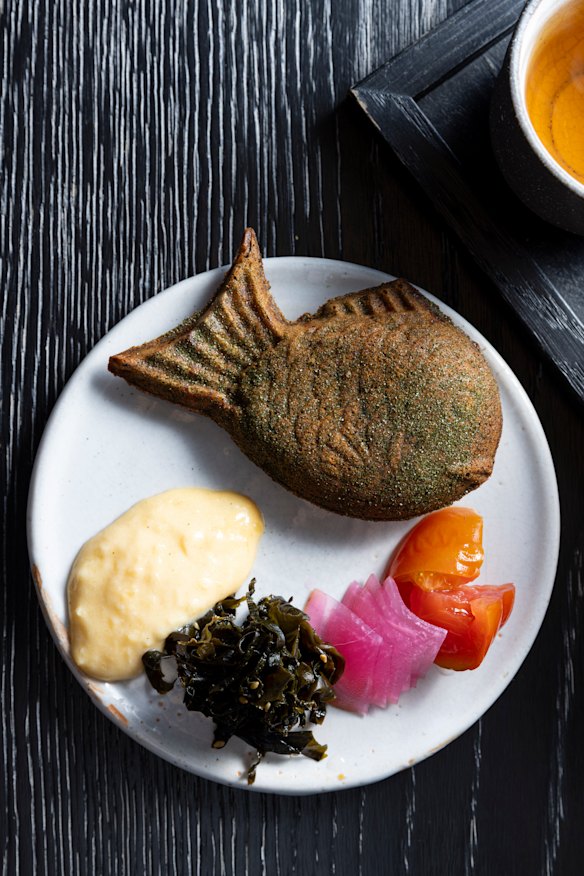 YTB’s savoury buckwheat taiyaki, a fish-shaped Japanese waffle.