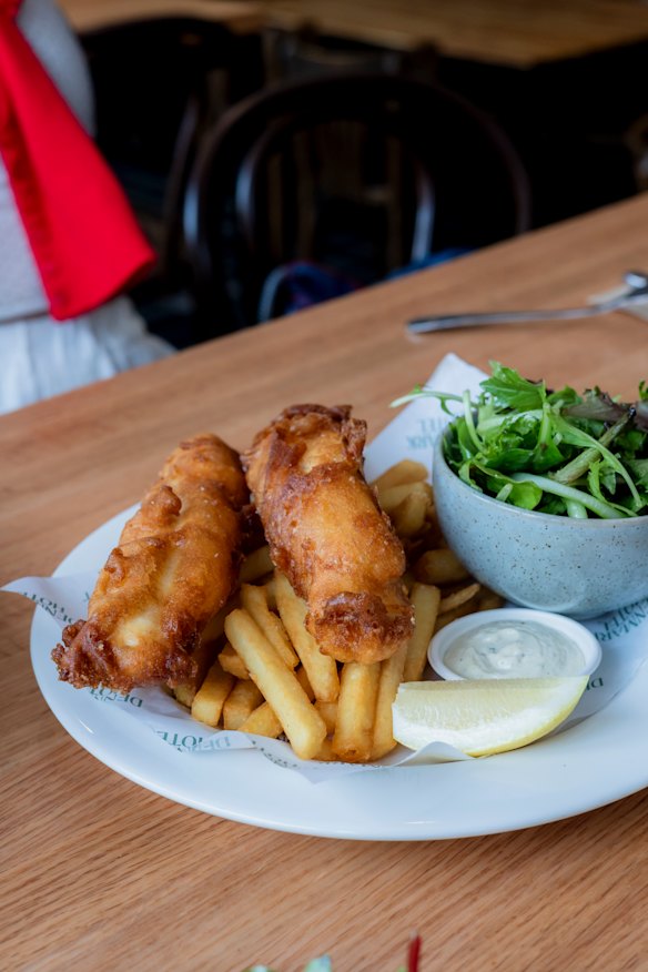 Fish and chips made with south-coast shark.
