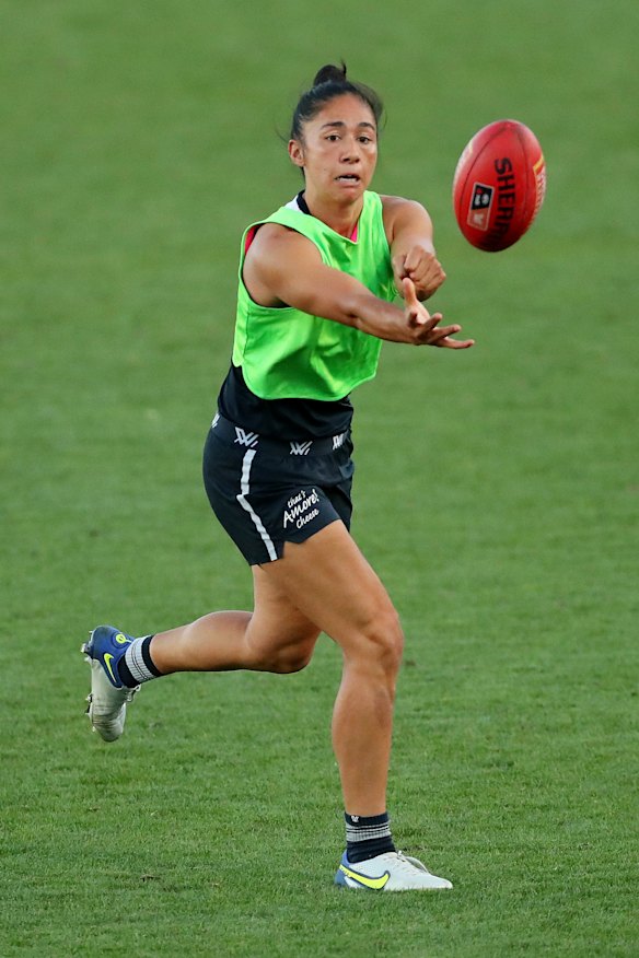 Darcy Vescio during a training session in 2022. 