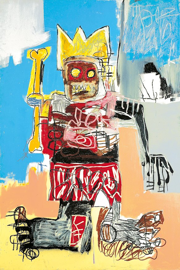 Jean-Michel Basquiat, Untitled 1982, acrylic and oilstick on wood panel.