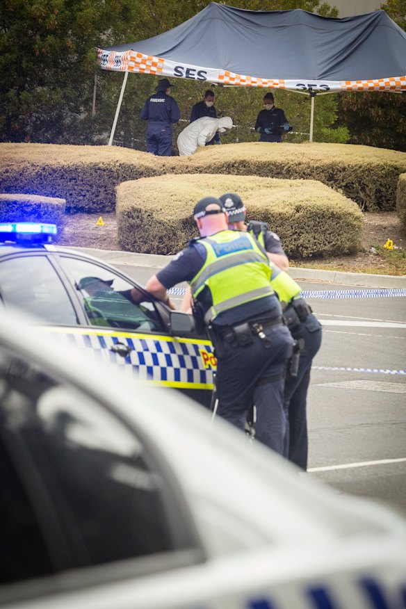 Police investigate in Bundoora.