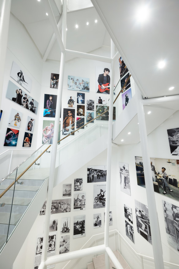 The “Stairway to Heaven” at the Fender
flagship store.