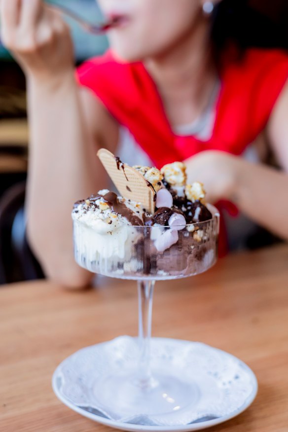 The chocolate sundae is another joyful retro throwback.