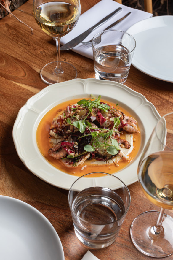 Clarence river octopus with tarator. 