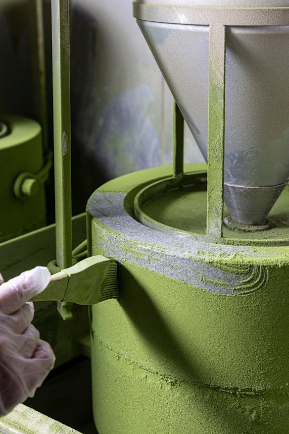 Each granite mill produces just 40 grams of powder an hour.