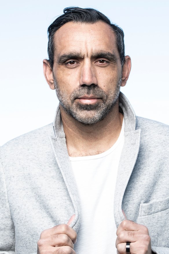 First-time father Adam Goodes says he is in "a love bubble".