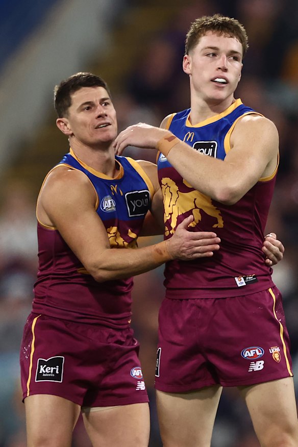 Morris was surrounded from the outset by established stars like Dayne Zorko (left).