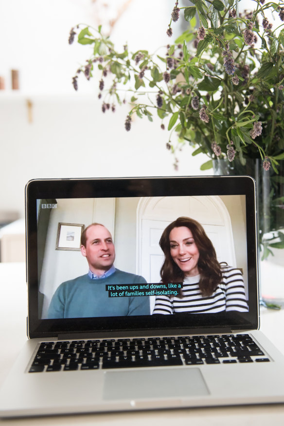 The couple take to Zoom for socially distanced calls.