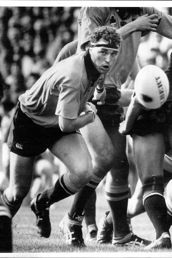 Sam Scott Young playing for the Wallabies in 1992.
