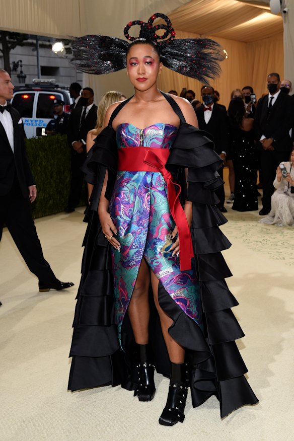 Naomi Osaka attends The Metropolitan Museum of Art’s Costume Institute benefit gala celebrating the opening of the “In America: A Lexicon of Fashion” exhibition.