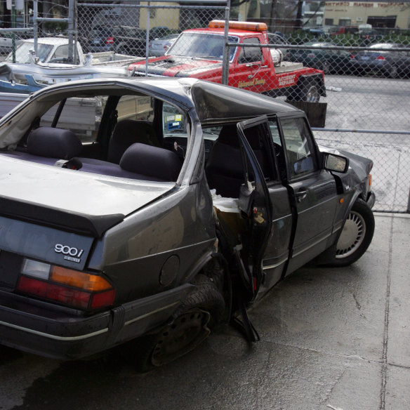 Nick Bracks’ car after the accident.