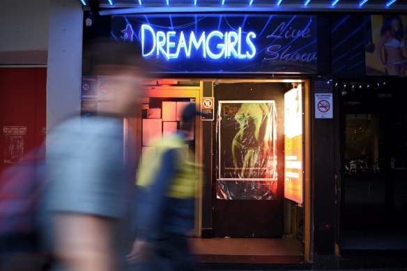 Subject of an investigation: DreamGirls on Darlinghurst Road in Kings Cross.