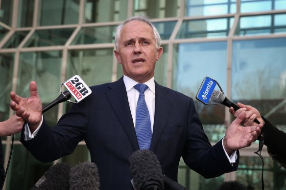 Malcolm Turnbull announces his challenge to Tony Abbott's leadership in September 2015.