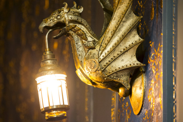 Lantern-bearing dragons have replaced the Princess Theatre's crystal light fittings.