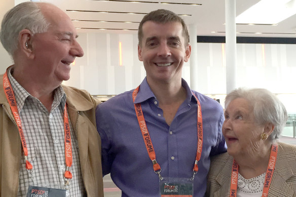Green with his supportive parents Alan and Eileen. His mother died two years ago. 