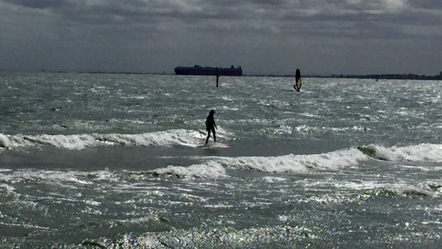 Swell in Port Phillip Bay.