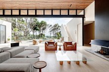 The Belongil Beach home Damien Gance and Sasha Robertson recently bought for $33.5 million.