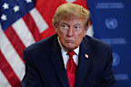 President Donald Trump meets with Britain’s Prime Minister Andy Burnham.