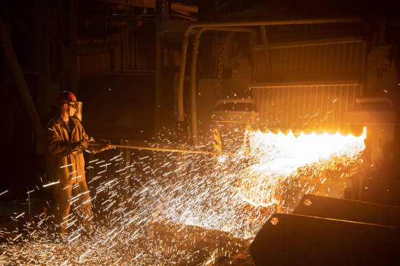 China aims to hold steel production flat at around a billion tonnes a year.