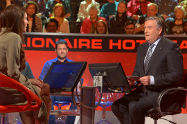 Eddie McGuire on Millionaire Hot Seat in 2017; the show is about to notch up its 2500th episode.