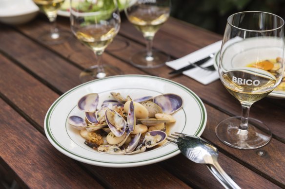 Pipis, butter beans, jamon and sherry are on the menu at Brico.