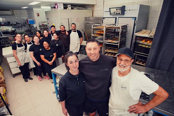 Washington Segovia, Gaby Segovia and  Eddie Segovia with the Dulce team.