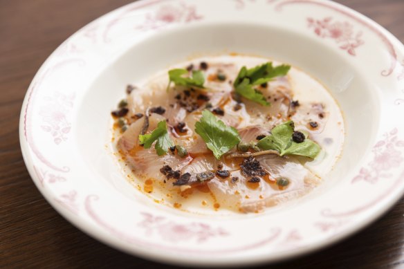 Even the cured kingfish riffs on the puttanesca theme, thanks to the addition of tomato, olives, anchovy and capers.