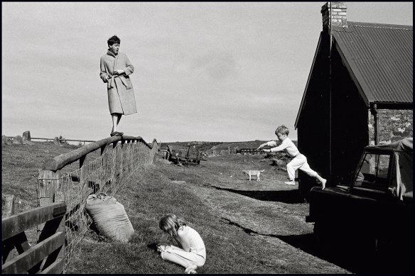 Paul, Stella and James, Scotland, 1982.