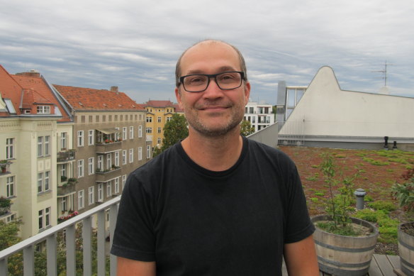 German architect Philipp Koch on the roof of his Berlin home.