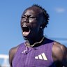 Gout Gout sets a new Australian record for the men’s 200m.