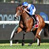 Blue Door races clear in the Heritage Stakes.