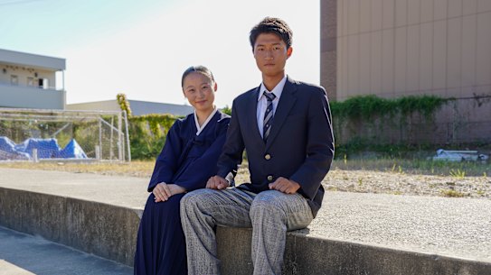 Year 12 students Kim Jhanggui (right), 17, and Jo Kyeongfa (left), 18, say the school’s education has helped them connect with their Korean identity.