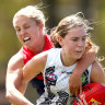 Lightning crashes, so do Collingwood as Hore leads Demons to AFLW practice win
