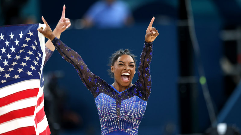 Simone Biles wins gold in women’s all-round artistic gymnastics final