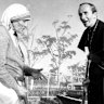 Mother Teresa in Melbourne in 1975 with Catholic Archbishop Little to open the Corpus Christi Centre in Greenvale.