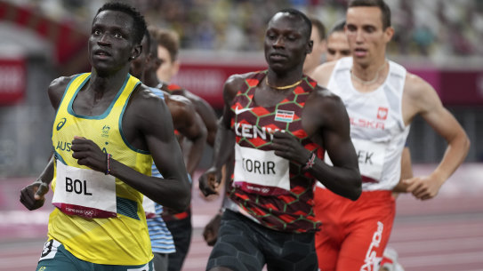 Peter Bol pushed hard in the 800 final in Tokyo.