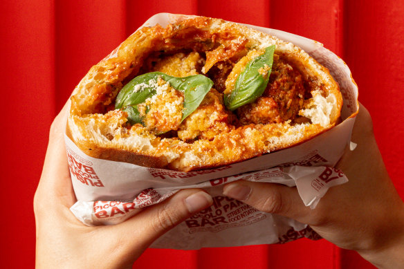 Piccolo Panini Bar’s meatball panino. 