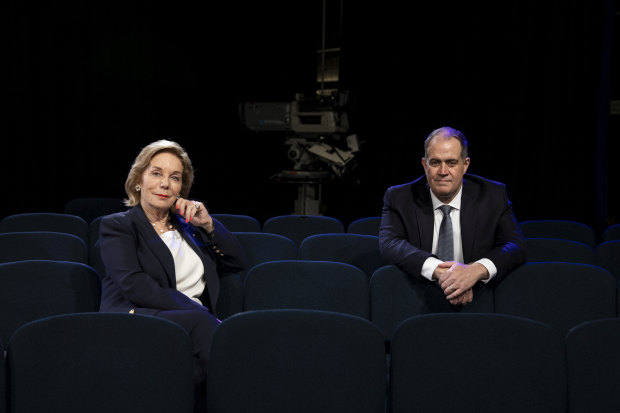Anderson with ABC chair Ita Buttrose: “Ita will never say, ‘David, do this because the government wants it,’ ” he says.