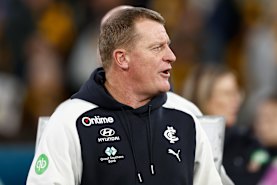 Besieged Carlton coach Michael Voss.