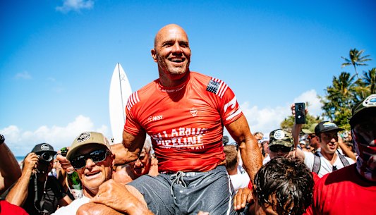 Surfing great Kelly Slater won his first Pipeline at the famous surf reef break located in Hawaii in 1992 and has now done so again in 2022. 