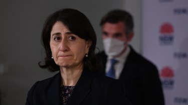 Gladys show ends: Gladys Berejiklian quit as NSW Premier after the ICAC revealed she was being investigated. Her treasurer Dominic Perrottet (right)  won the ballot to take the helm. 