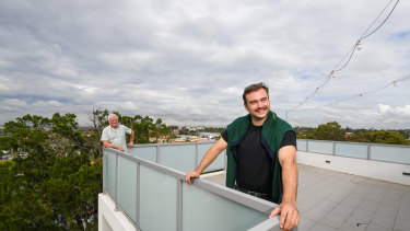 Josh Kidd, with dad Michael in the background, was grateful to get some financial help from his family but would like the government to do more to support first-home buyers.